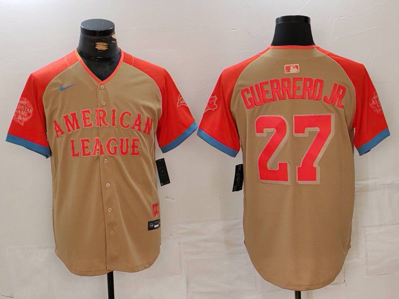 Men Toronto Blue Jays #27 Guerrero jr Orange All star 2024 Nike MLB Jersey style 1->toronto blue jays->MLB Jersey